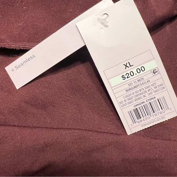 NWT Wild Fable Women's Seamless Mini Burgundy Skort- Size XL - Picture 7 of 9